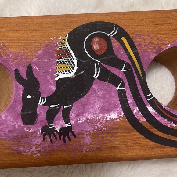 Amazing Balancing Wooden Wine Bottle Holder Double Hole 2 Bottle Capacity Daku - Picture 6 of 11